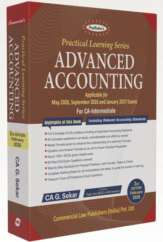 Practical Learning Series Advanced Accounting CA G Sekar