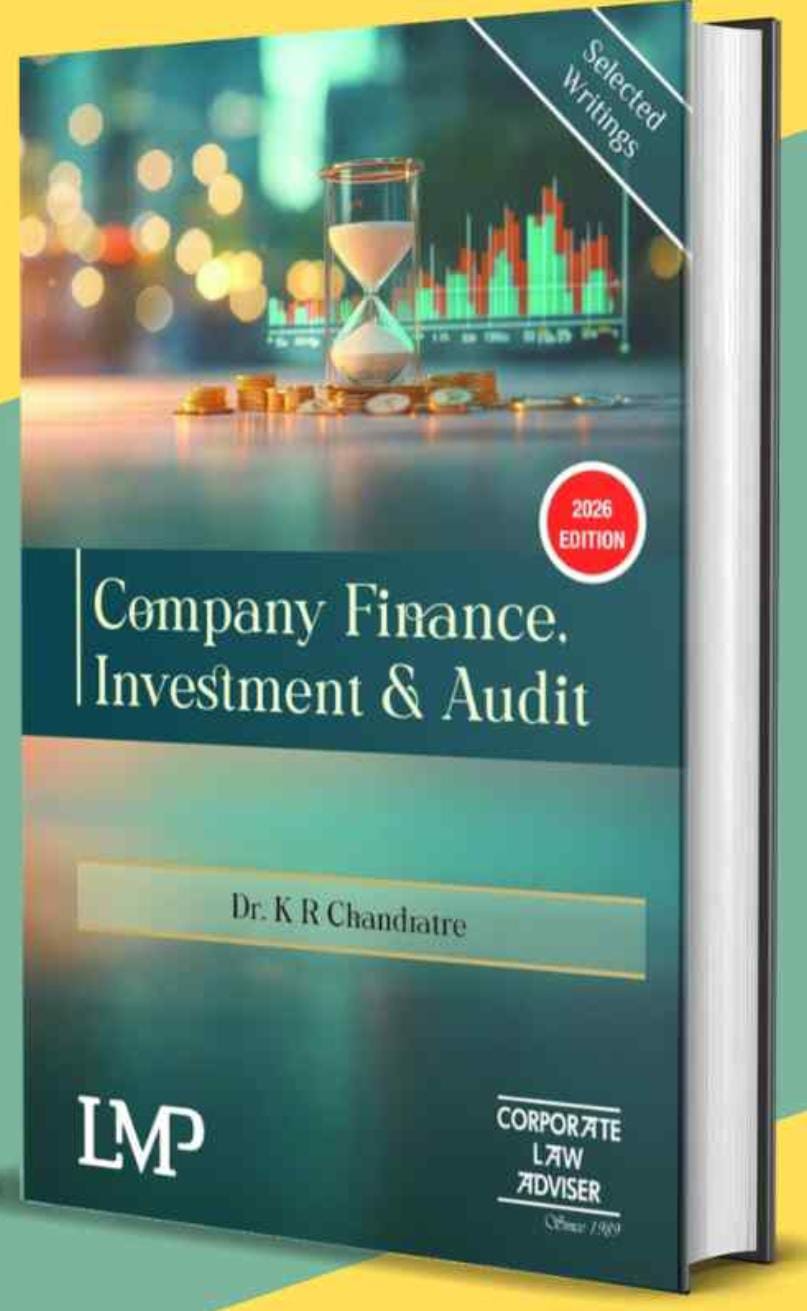 Company Finance Investment & Audit Dr K R Chandratre