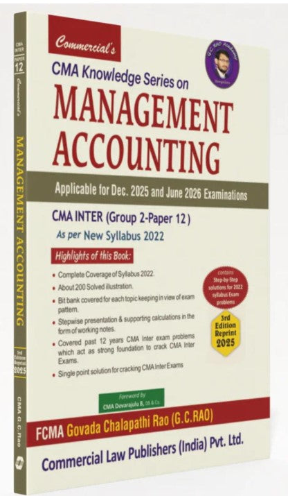 CMA Inter Management Accounting Book Govada Chalapathi Rao